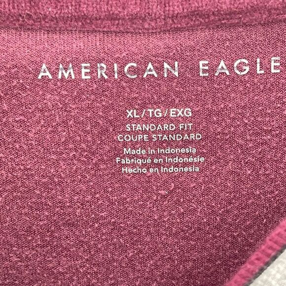 American Eagle Outfitters velvet Pullover Sweatshirt Standard Fit Purple Size XL - Picture 6 of 9